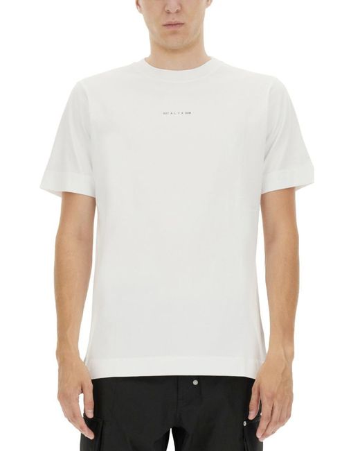 1017 ALYX 9SM White Graphic Print T-shirt for men