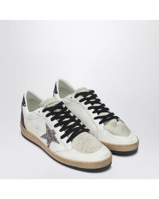 Golden Goose Deluxe Brand White Sneaker Ball Star//Burgundy