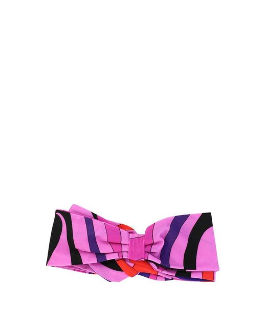 Emilio Pucci Pink Marmo-Print Headband