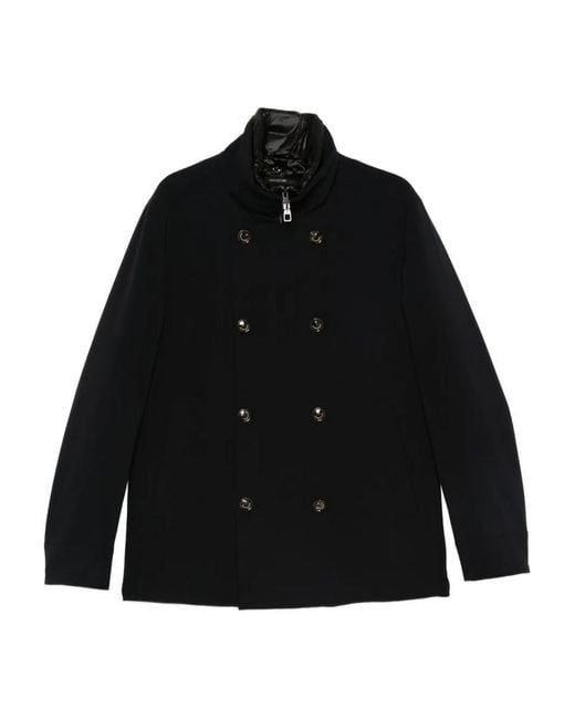 Montecore Black Double-Breasted Zip-Up Jacket for men