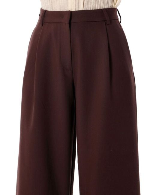 Sessun Red Wide-Leg Trousers