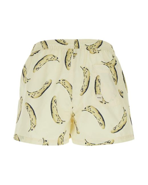 Jacquemus Natural 'Le Maillot Puntini' Swimsuit With Elastic Waist And All-Over Print for men