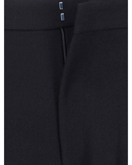 Victoria Beckham Blue Virgin Wool Pants
