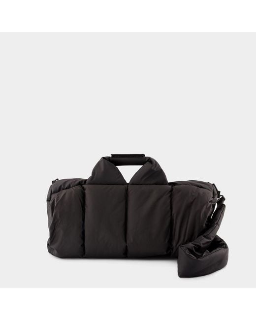 Rains Black Nyssa Puffer Duffel W3 Travel Bag