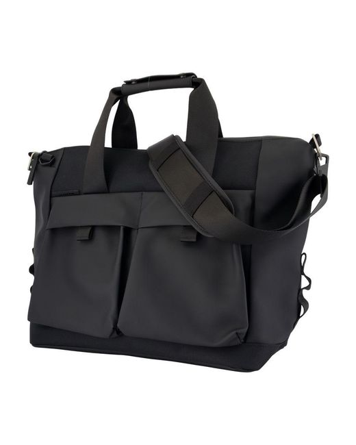 Rains Black Otaru Weekend Bag Small W3 Travel Bag