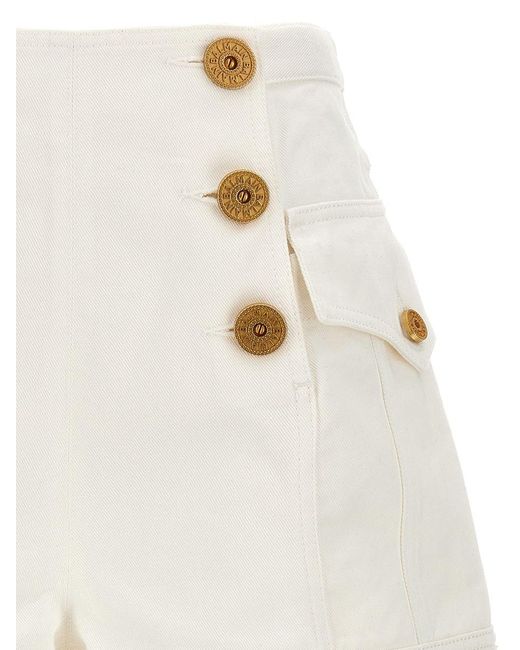 Balmain Natural Cotton Shorts