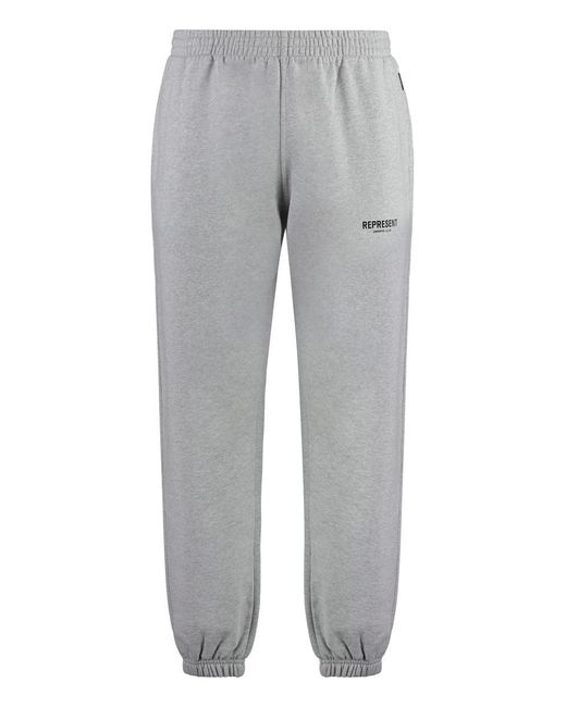 Represent Gray Owners Club Cotton Track-pants for men