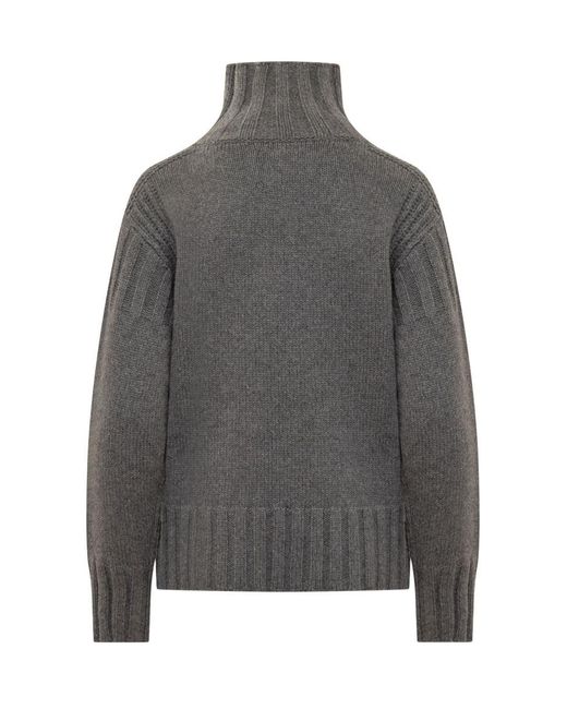 Jil Sander Gray Turtleneck Sweater