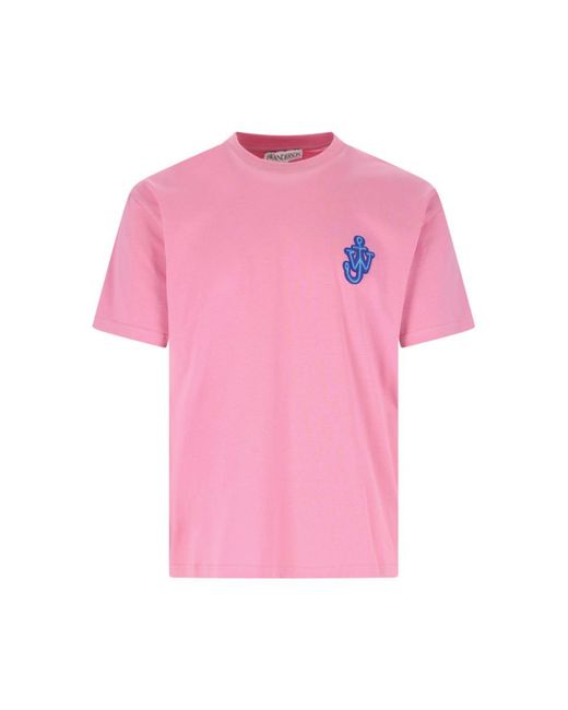 J.W. Anderson Pink Logo T-shirt for men