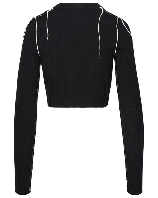 Off-White c/o Virgil Abloh Black Off- Wool Blend Sweater
