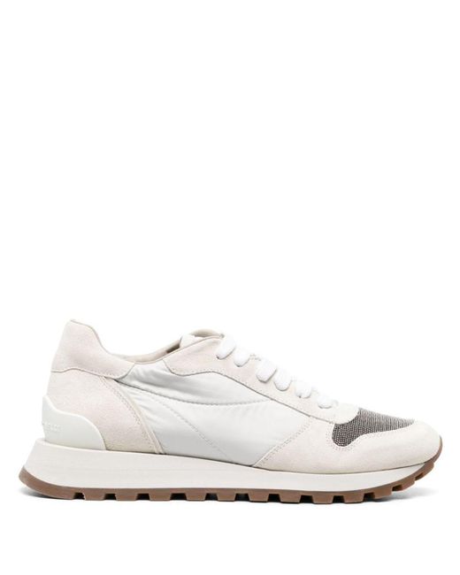 Brunello Cucinelli White Leather Sneakers