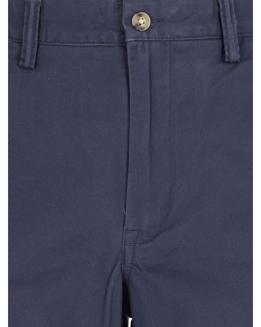 Polo Ralph Lauren Blue Logo Embroidery Shorts for men