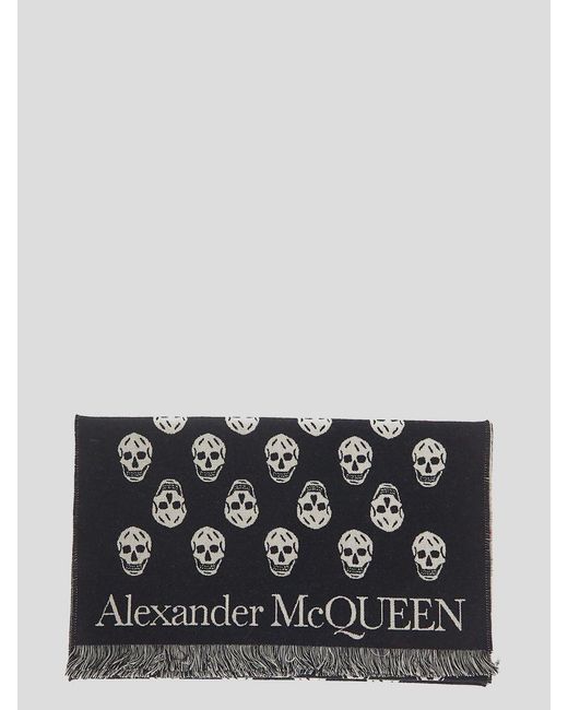Alexander McQueen Gray Scarfs for men