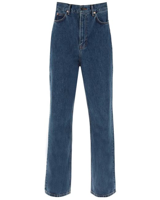 Wardrobe NYC Blue Low-waisted Loose Fit Jeans