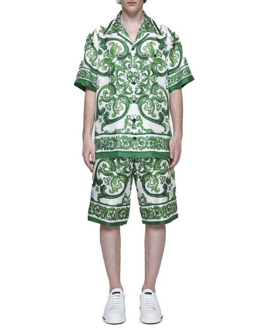 Dolce & Gabbana Green Pants & Shorts for men