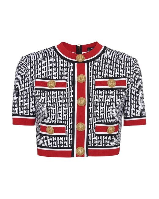 Red cheap balmain sweater