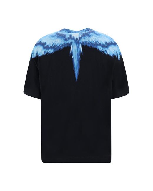 Marcelo Burlon Blue Colordust Wings T-shirt for men