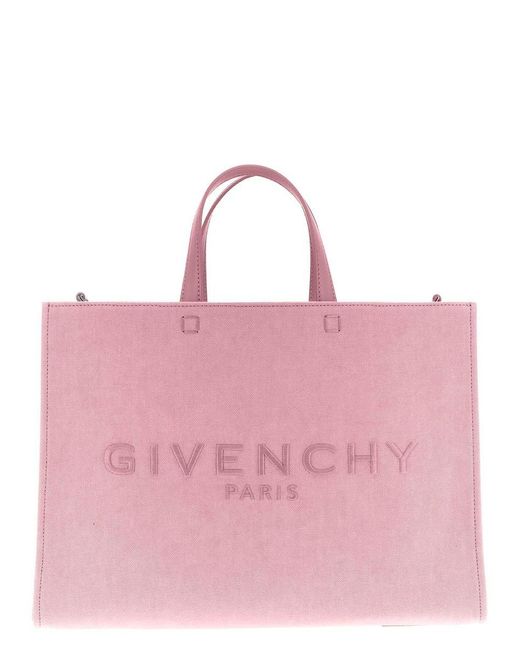 Givenchy Pink Medium 'G-Tote' Shopping Bag