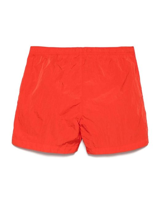 C P Company Red Beachwear Boxer for men