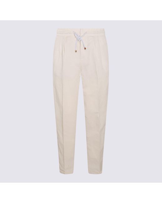 Brunello Cucinelli Natural Linen Pants for men