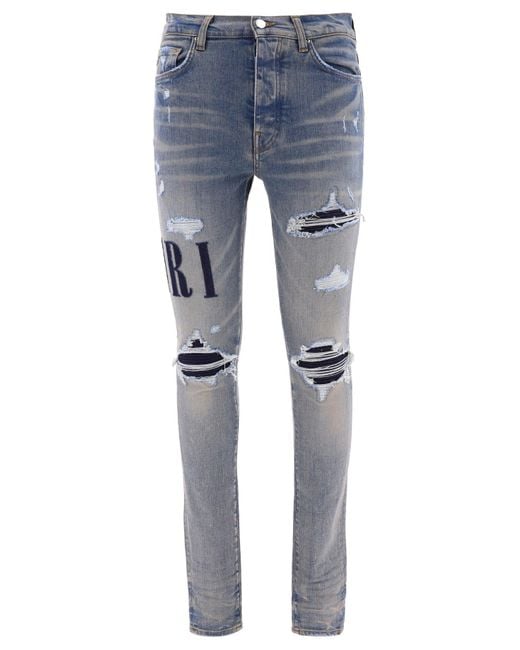 Amiri Denim applique Logo Jeans In Light Blue Blue For Men Save 8 amiri-denim-applique-logo-jeans-in-light-blue-blue-for-men-save-8