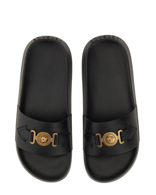Versace Black Slide Sandal for men