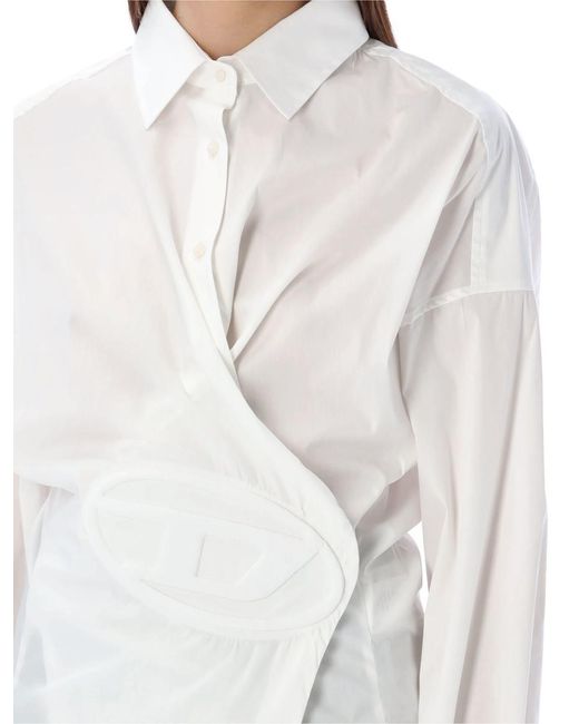 DIESEL White C-siz Casual Shirt