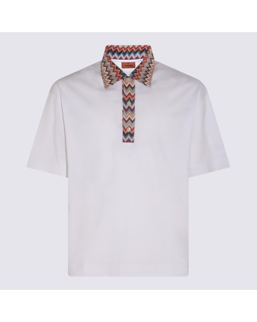 Missoni White And Multicolour Cotton Polo Shirt for men