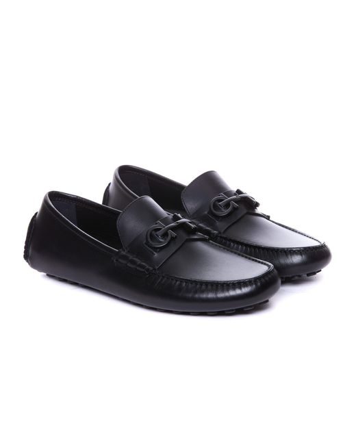 Ferragamo Black Flat Shoes for men