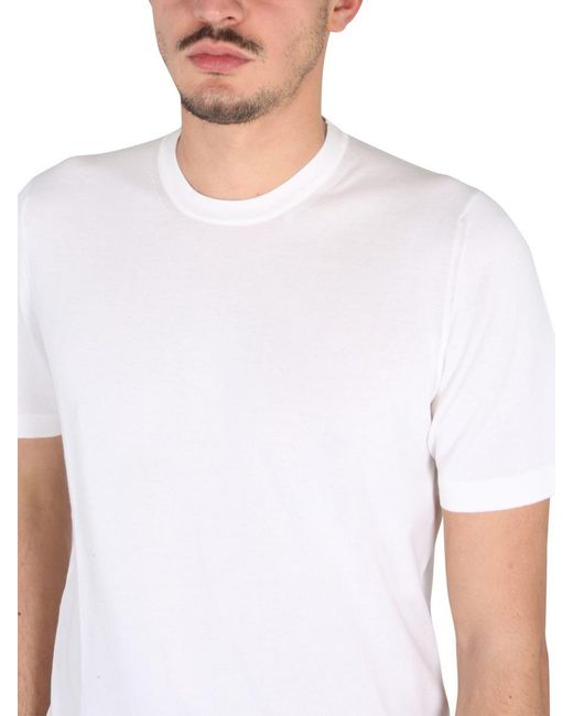 Drumohr White Crewneck T-shirt for men