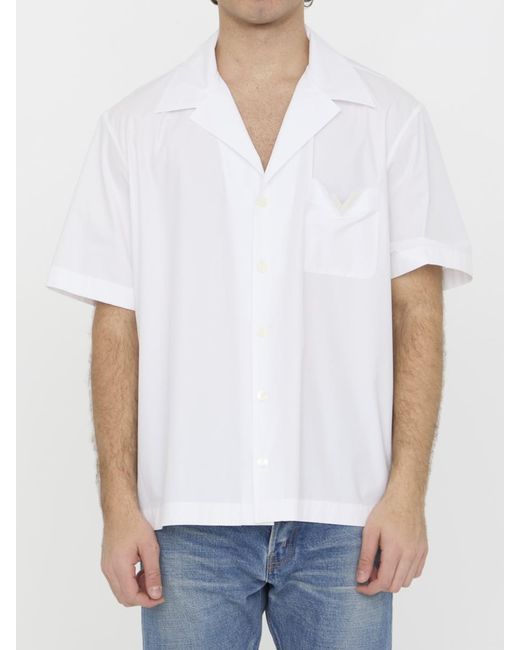 Valentino Garavani White Shirt With V Detail for men