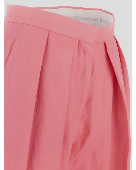 Stella McCartney Pink Pleated Baggy Trousers