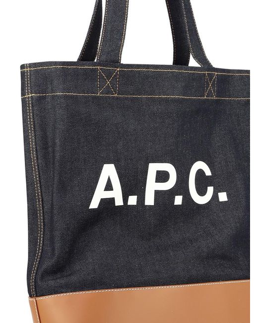 A.P.C. Black "Axel" Tote Bag for men