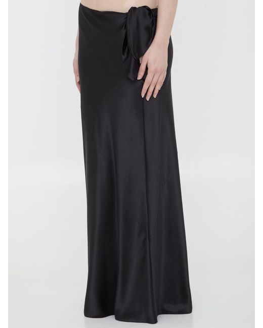 Saint Laurent Black Long Skirt