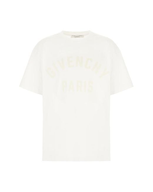 Givenchy White Paris Cotton T-shirt for men