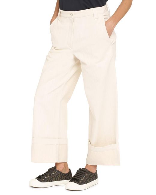Moncler Genius White 2 Moncler 1952 - High-waist Wide-leg Trousers