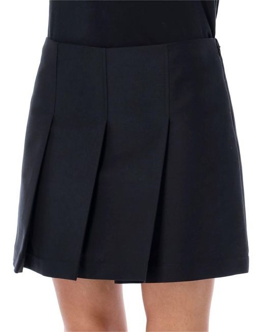 Marni Black Pleated Mini Skirt