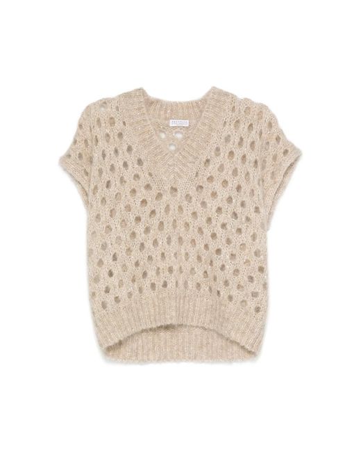 Brunello Cucinelli Natural Sweaters