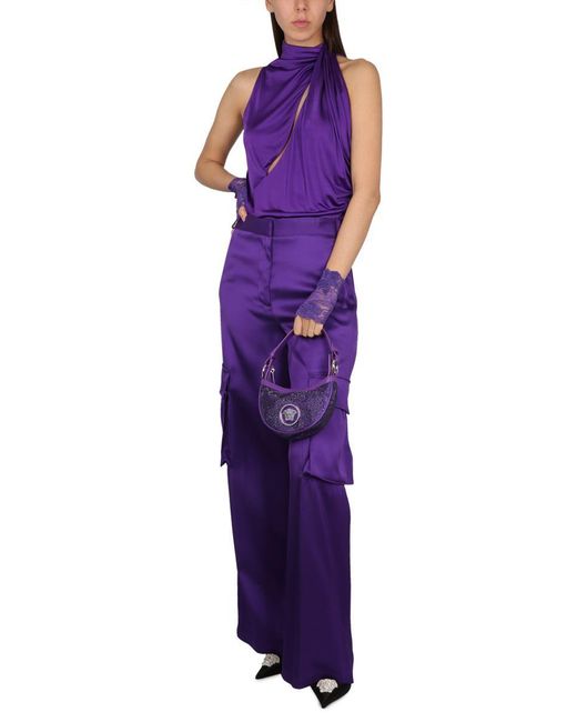 Versace Purple Viscose Tops.