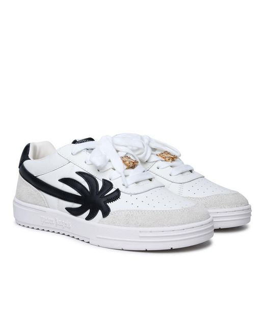 Palm Angels Palm Beach University White Leather Sneakers for men