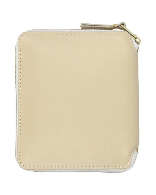 Comme des Garçons Natural Vertical Zip Around Wallet