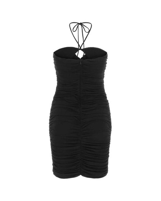 Magda Butrym Black Stretch Viscose Blend Mini Dress