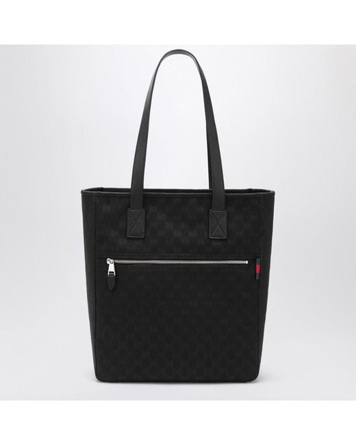 Gucci Black Gg Fabric Shopping Bag for men