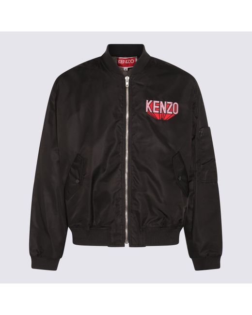 KENZO Black, White And Red Casual Jacket for men