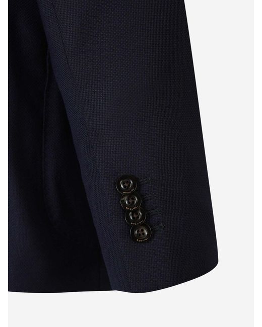 Boglioli Blue Piqué Knit Blazer for men
