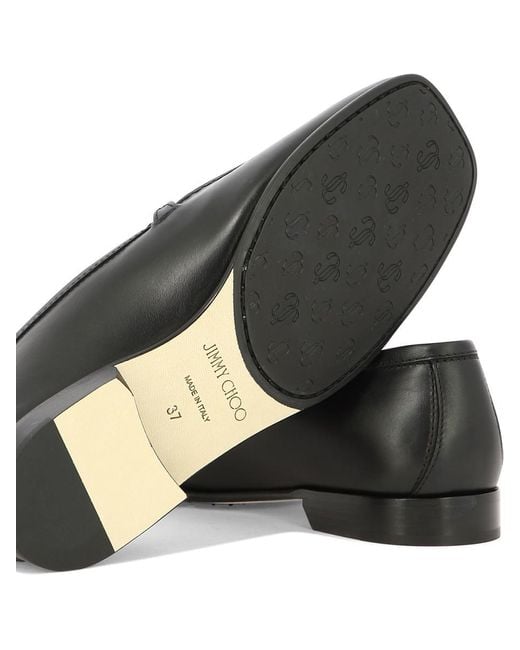 Jimmy Choo Black "Diamond Tilda" Loafers