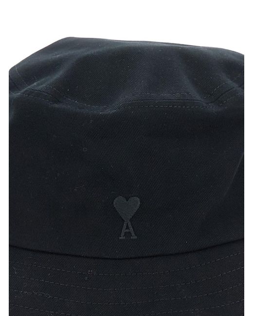 AMI Blue Hat With Logo On The Front for men