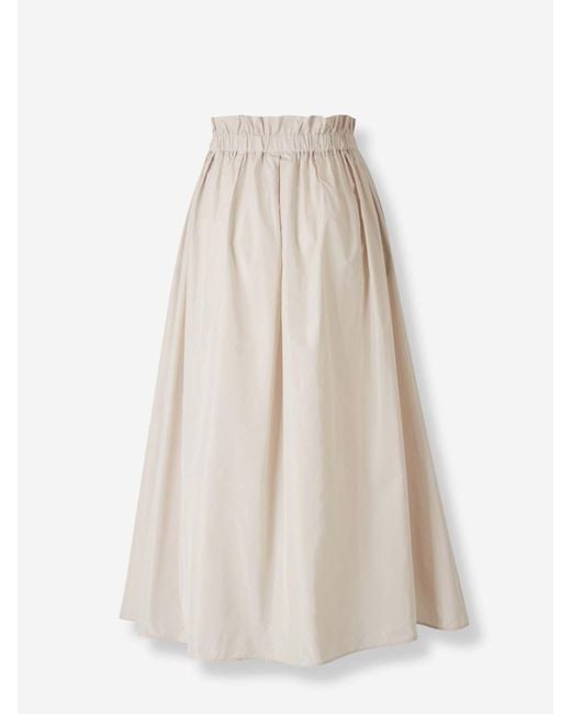 Herno White Technical Midi Skirt