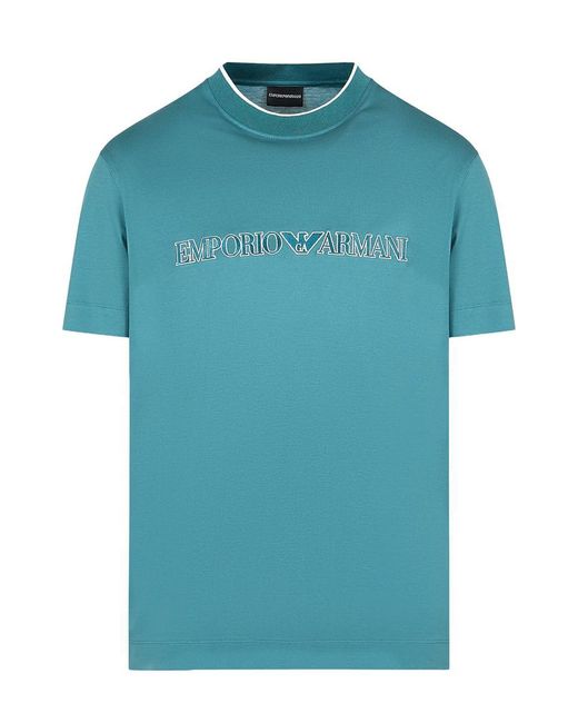Emporio Armani Blue T-Shirts And Polos for men