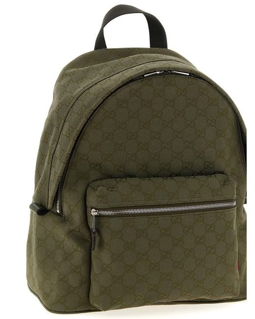 Gucci Green Medium Gg Backpack for men